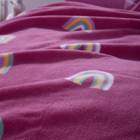 Παιδική Κουβέρτα Fleece Μονή Nef-Nef Rainbow Mood Fuchsia 160x220