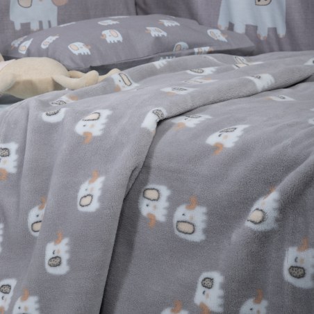 Βρεφική Κουβέρτα Fleece Αγκαλιάς Nef-Nef Elephants 26 Grey 75x110