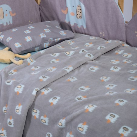 Βρεφική Κουβέρτα Fleece Αγκαλιάς Nef-Nef Elephants 26 Grey 110x150