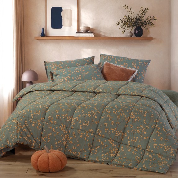 Πάπλωμα Υπέρδιπλο Nef-Nef Floriva Green 240x220