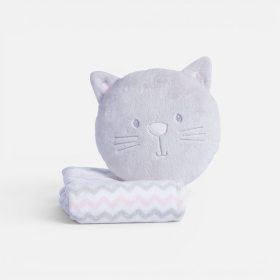 Κουβερτάκι με Μαξιλάρι Βρεφικό Fleece Nef-Nef Cat...