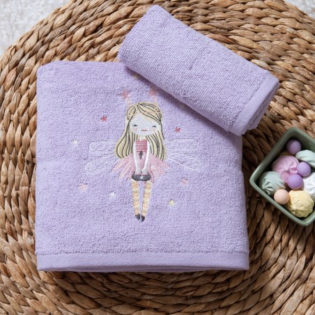 Σετ Παιδικές Πετσέτες 2 Τεμαχίων Nef-Nef Fairy Tale Lavender 30x50,70x140