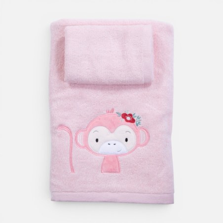 Σετ Παιδικές Πετσέτες 2 Τεμαχίων Nef-Nef Wild & Sweet Pink 30x50,70x140