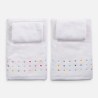 Σετ Βρεφικές Πετσέτες 2 Τεμαχίων Nef-Nef Dots Ecru/Pink 30x50,70x140