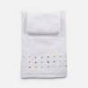 Σετ Βρεφικές Πετσέτες 2 Τεμαχίων Nef-Nef Dots Ecru/Pink 30x50,70x140