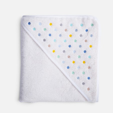 Βρεφική Κάπα Nef-Nef Dots Ecru/Blue 75x75