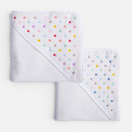 Βρεφική Κάπα Nef-Nef Dots Ecru/Blue 75x75
