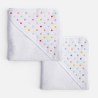 Βρεφική Κάπα Nef-Nef Dots Ecru/Blue 75x75