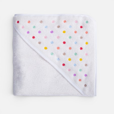 Βρεφική Κάπα Nef-Nef Dots Ecru/Blue 75x75