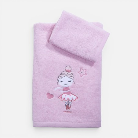 Σετ Βρεφικές Πετσέτες 2 Τεμαχίων Nef-Nef Ballerine World L.Lilac 30x50,70x140
