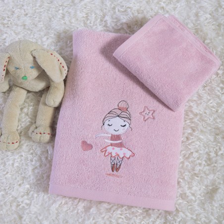 Σετ Βρεφικές Πετσέτες 2 Τεμαχίων Nef-Nef Ballerine World L.Lilac 30x50,70x140