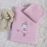 Σετ Βρεφικές Πετσέτες 2 Τεμαχίων Nef-Nef Ballerine World L.Lilac 30x50,70x140