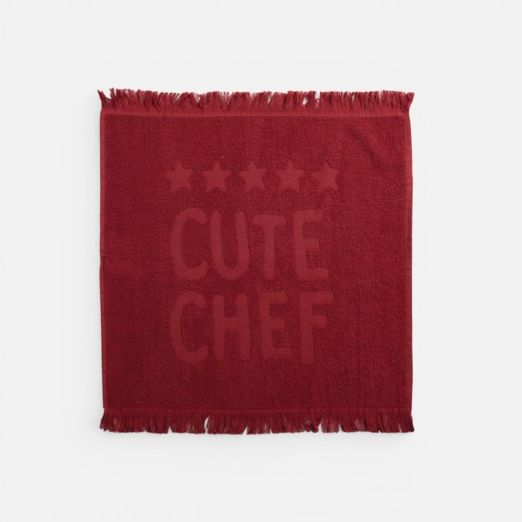 Ποτηρόπανο Nef-Nef Cute Chef Bordo 50x50