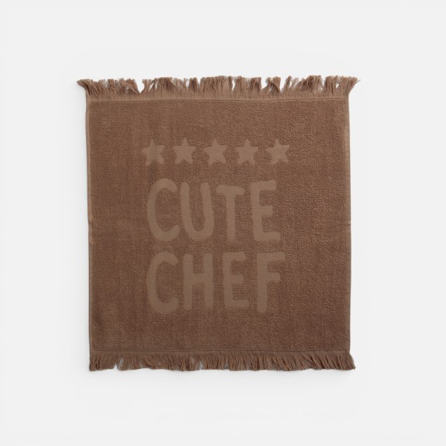 Ποτηρόπανο Nef-Nef Cute Chef Brown 50x50