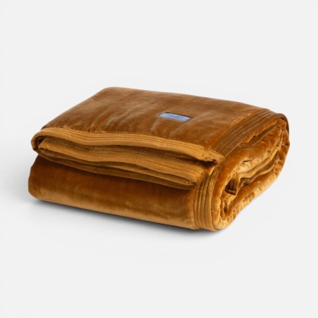 Κουβέρτα Βελουτέ Υπέρδιπλη Nef-Nef Velosso Camel 230x240