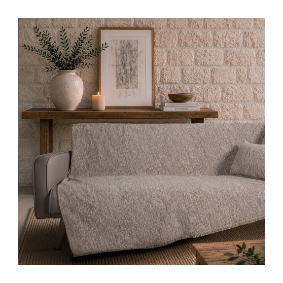Ριχτάρι Teoran Kent 07 Taupe - Μονοθέσιο 180x150cm