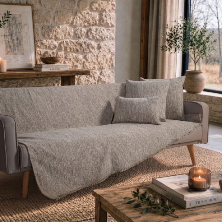 Ριχτάρι Teoran Kent 07 Taupe - Μονοθέσιο 180x150cm