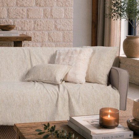 Ριχτάρι Teoran Kent 01 Ivory Cream - Μονοθέσιο 180x150cm