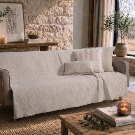 Ριχτάρι Teoran Kent 01 Ivory Cream - Μονοθέσιο 180x150cm