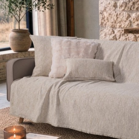 Ριχτάρι Teoran Kent 01 Ivory Cream - Μονοθέσιο 180x150cm