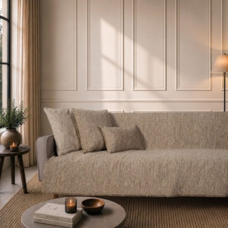 Ριχτάρι Teoran Kent 02 Warm Beige - Τετραθέσιο 180x350cm