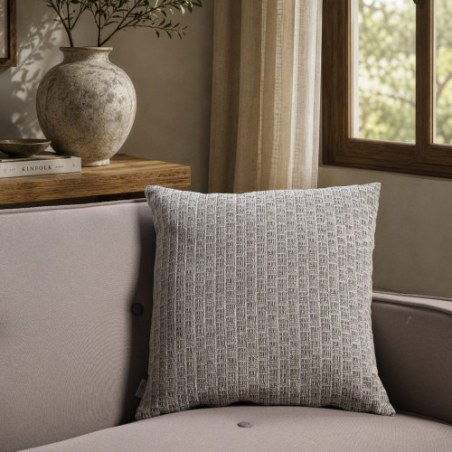 Μαξιλαροθήκη Teoran Joliet 11 Silver Grey - 50x50cm με γέμιση