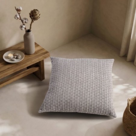 Μαξιλαροθήκη Teoran Joliet 11 Silver Grey - 50x50cm με γέμιση