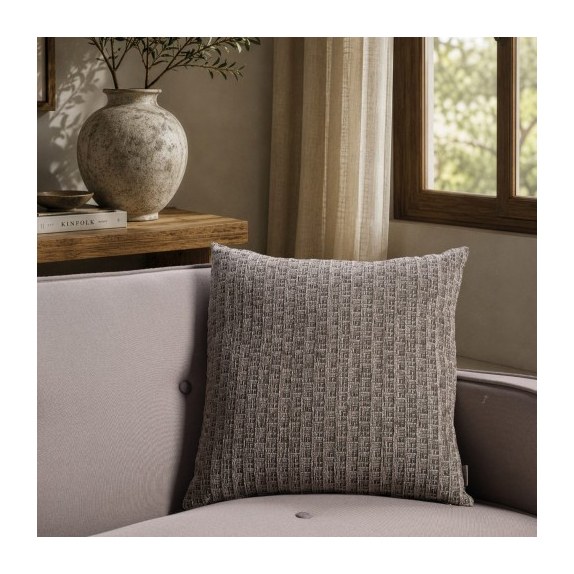 Μαξιλαροθήκη Teoran Joliet 15 Taupe Olive - 65x65cm δαπέδου