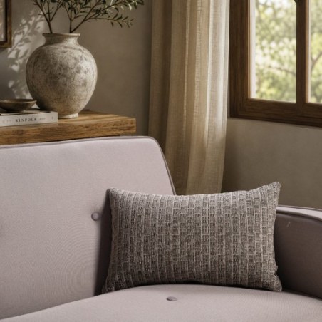 Μαξιλαροθήκη Teoran Joliet 15 Taupe Olive - 50x50cm με γέμιση