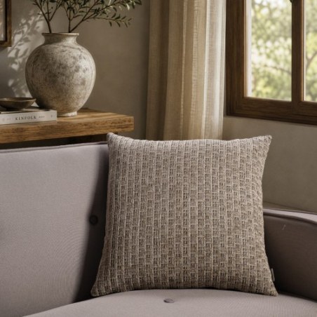 Μαξιλαροθήκη Teoran Joliet 08 khaki - 65x65cm δαπέδου με γέμιση