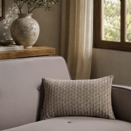Μαξιλαροθήκη Teoran Joliet 08 khaki - 65x65cm δαπέδου με γέμιση