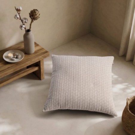 Μαξιλαροθήκη Teoran Joliet 01 Ivory Pearl - 65x65cm δαπέδου