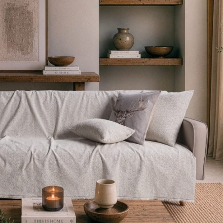 Ριχτάρι Teoran Dayton 07 Pearl Grey - Μονοθέσιο 180x150cm