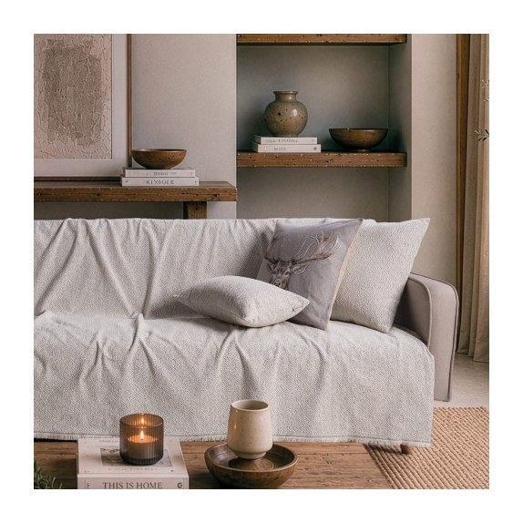 Ριχτάρι Teoran Dayton 07 Pearl Grey - Τετραθέσιο 180x350cm