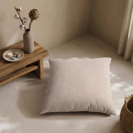 Μαξιλαροθήκη Teoran Dayton 02 Beige - 65x65cm δαπέδου με γέμιση