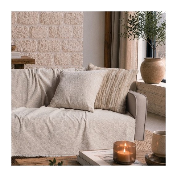 Ριχτάρι Teoran Dayton 01 Ivory - Τετραθέσιο 180x350cm