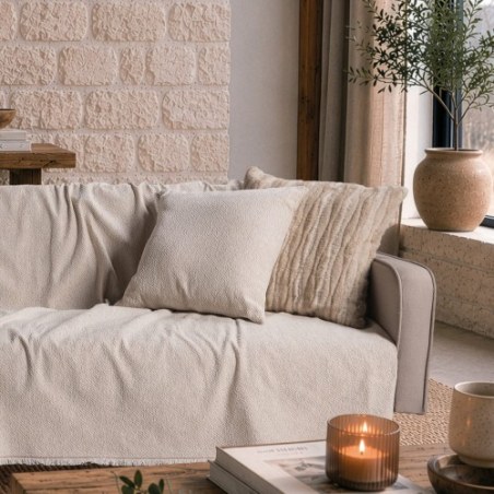 Ριχτάρι Teoran Dayton 01 Ivory - Τετραθέσιο 180x350cm