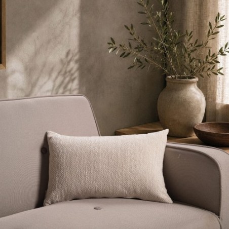 Μαξιλαροθήκη Teoran Dayton 01 Ivory - 50x50cm με γέμιση