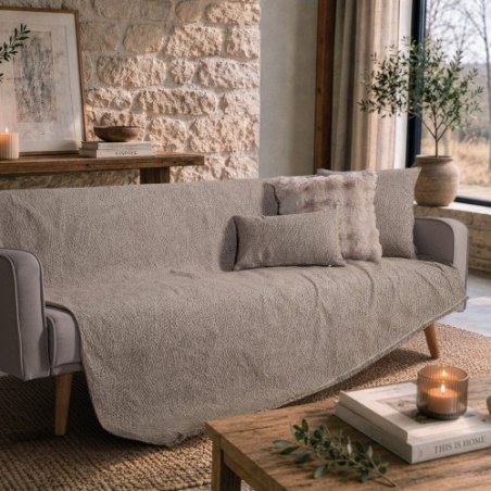 Ριχτάρι Teoran Norman 03 Light Brown - Τετραθέσιο 180x350cm