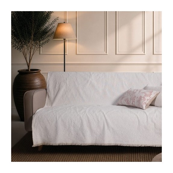 Ριχτάρι Teoran Norman 01 Off White - Τετραθέσιο 180x350cm
