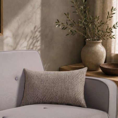 Μαξιλαροθήκη Teoran Norman 03 Light Brown - 50x50cm με γέμιση