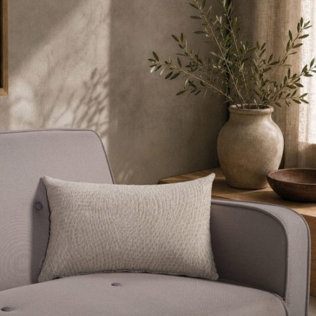 Μαξιλαροθήκη Teoran Norman 07 Taupe - 30x50cm με γέμιση