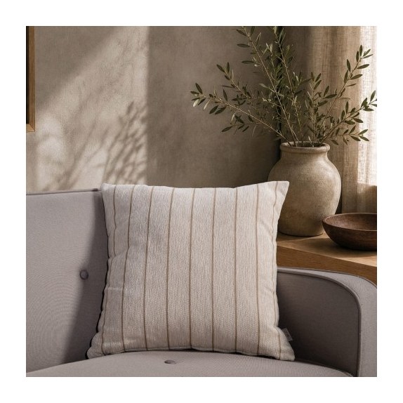 Μαξιλαροθήκη Teoran Macon 01 Natural Beige - 65x65cm...