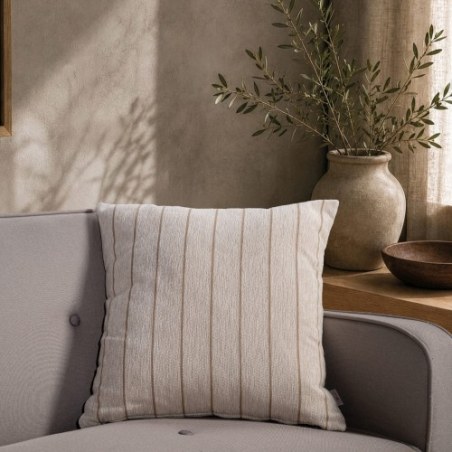 Μαξιλαροθήκη Teoran Macon 01 Natural Beige - 65x65cm δαπέδου με γέμιση