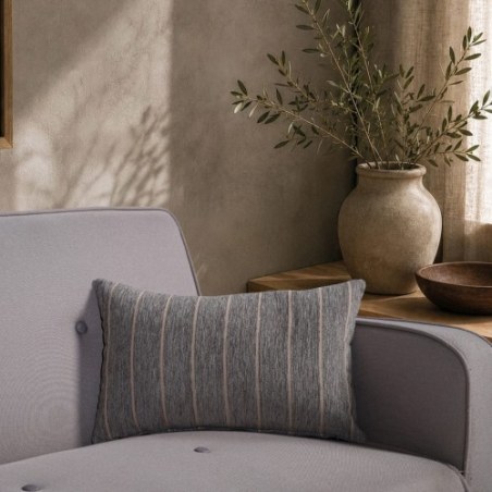 Μαξιλαροθήκη Teoran Macon 11 Charcoal Grey - 65x65cm δαπέδου