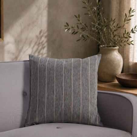 Μαξιλαροθήκη Teoran Macon 11 Charcoal Grey - 50x50cm με γέμιση