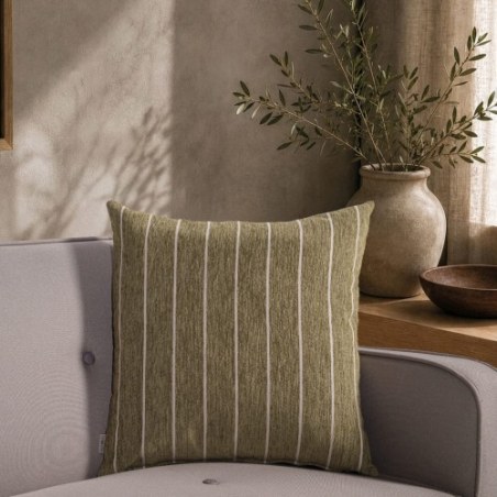 Μαξιλαροθήκη Teoran Macon 15 Sage Green - 65x65cm δαπέδου με γέμιση