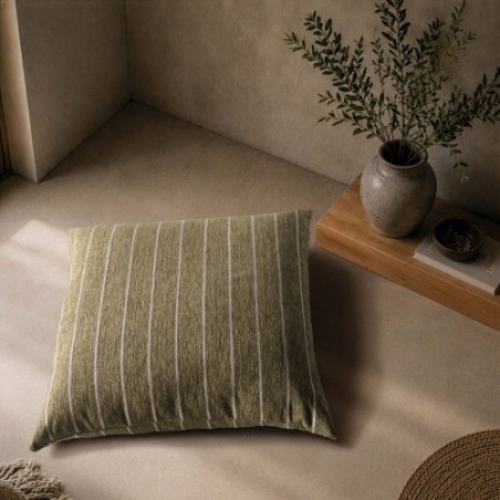 Μαξιλαροθήκη Teoran Macon 15 Sage Green - 65x65cm δαπέδου με γέμιση