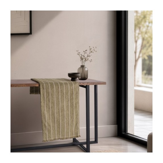 Τραβέρσα Teoran Macon 15 Sage Green - 45x180cm