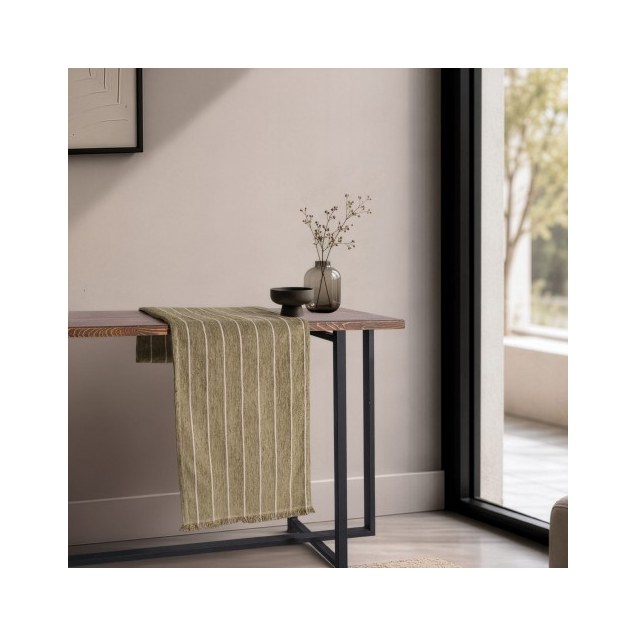 Τραβέρσα Teoran Macon 15 Sage Green - 45x180cm